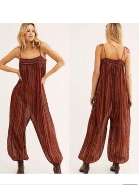 NWT-Free People Lurex Haram Jumpsuit